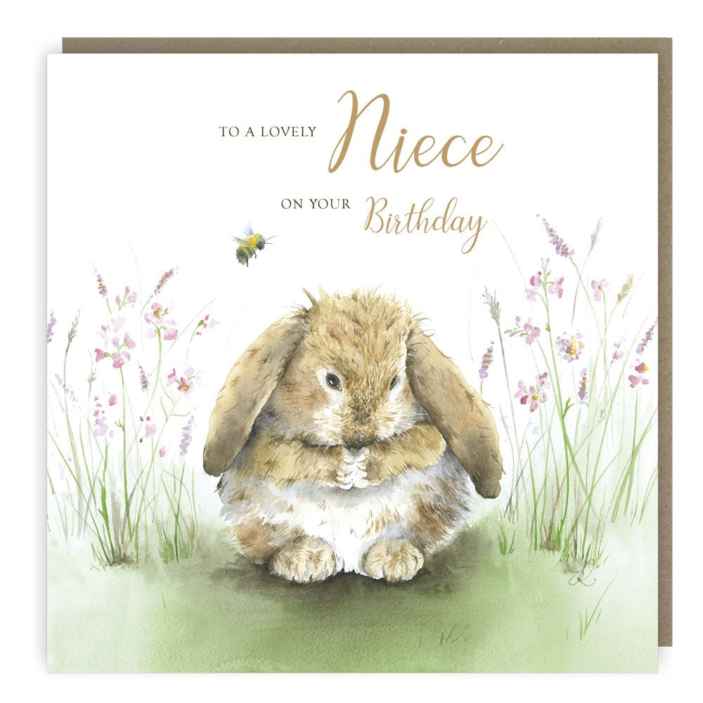 Love Country 'Honey Bunny' Niece Birthday Card